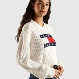tommy hilfiger Logo Print Crew Neck Pullover image 2