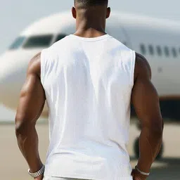 fashion and youth Men Ribbed Regular Fit Crew-Neck T-Shirt image 2