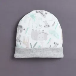 bumzee Graphic Print Cap & Mittens Set with Booties image 2