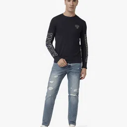 armani exchange Full Sleeves T-Shirt with Shield Logo image 3