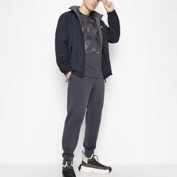 armani exchange Logo Print Organic Cotton Round-Neck Sweatshirt image 3