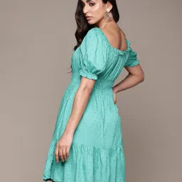 label ritu kumar Embroidered Fit & Flare Dress image 3