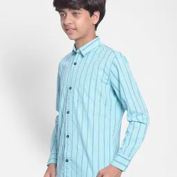 crimsoune club Striped Slim Fit Shirt with Patch Pocket image 3