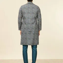 manyavar Men Printed Nehru Jacket image 3