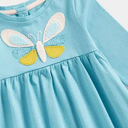 mothercare Cotton A-Line Dress with Applique image 3