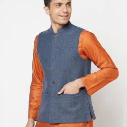 fabindia Nehru Jacket with Welt Pockets image 3