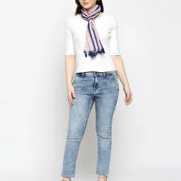 belleziya Polka-Dot Scarf with Tassels image 3