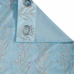 cortina eyelet curtain Set of 2 Leaf Print Window Curtains image 3