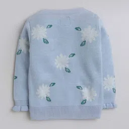 yellow apple Girls Floral Pattern Cardigan image 3