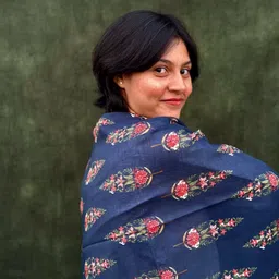 buta buti Women Floral Print Cotton Stole image 3