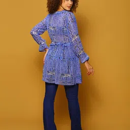 sera Women Paisley Print Front-Open Shrug image 3