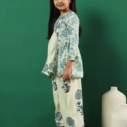 readiprint Floral Print A-Line Kurta Palazzo Set image 3