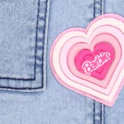 cutecumber Girls Denim Skorts with Applique image 3