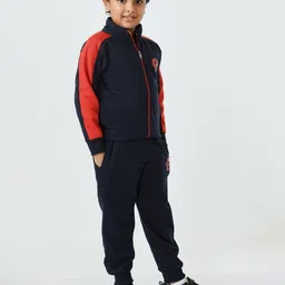 smshopmore Boys Colourblock Regular Fit Jacket & Track Pants Set image 3