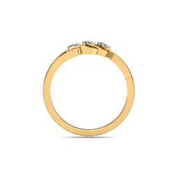 KuberBox 18K Yellow Gold Diamond Radical Ring image 3