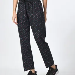 indiweaves Pack Of 2 Women Floral Straight Track Pants with Elasticated Waist image 3
