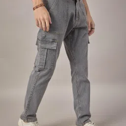 studio nexx Men Washed Relaxed Fit Jeans image 3