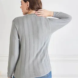 clapton Women Self-design Cardigan image 3