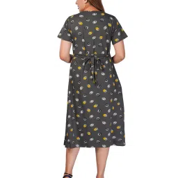 mamma's maternity Printed Round-Neck Dress image 3