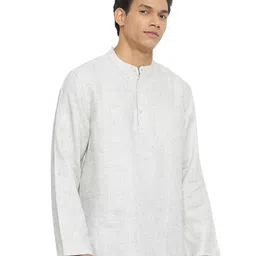 fabindia Short Kurta with Mandarin Collar image 3