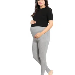 mamma's maternity Women Full Length Leggings with Elasticated Waist image 3