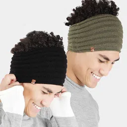 bharatasya Set of 2 Knitted Head Wraps image 3