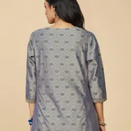 fabindia Handlblock Print Short Straight Kurta image 3
