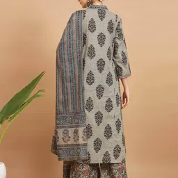 vbuyz Floral Print A-Line Kurta Set image 3