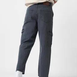 urbano fashion Men Loose Fit Non-Stretchable 6 Pockets Cargo Jeans image 3