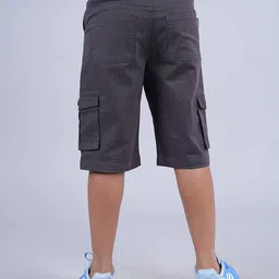 kiddopanti Boys Regular Fit Flat-Front Cargo Shorts image 3