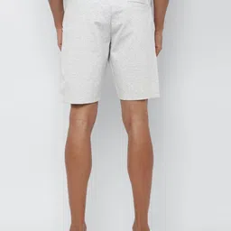 allen solly Heathered Slim Fit City Shorts with Elasticated Waist image 3