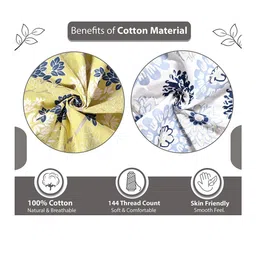 divine casa Set of 2 144 TC Floral Print Combo Double Bedsheets with Pillow Covers image 3