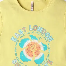 lee cooper Girls Graphic Print Regular Fit Crew-Neck T-Shirt image 3