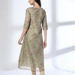 avaasa mix n' match Women Floral Print A-Line Kurta image 3