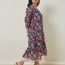 soch Women Floral Print V-Neck A-Line Dress image 3