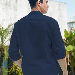vida loca Men Slim Fit Short Kurta with Full-Sleeves image 3