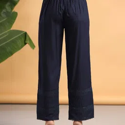 juniper Women Straight Fit Palazzos with Insert Pockets image 3