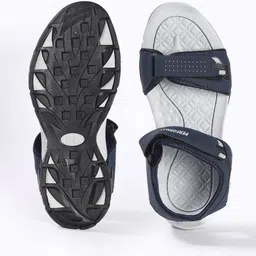 performax Washable Panelled Flat Sandals with Velcro Fastening image 3