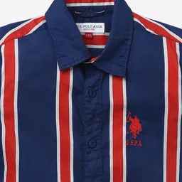 u.s. polo assn. Striped Shirt with Embroidered Logo image 3
