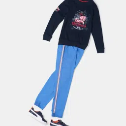 jockey UB58 Super Combed Cotton Rich Graphic Printed Sweatshirt with Ribbed Cuff image 3