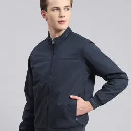 monte carlo Men Zip-Front Regular Fit Bomber Jacket image 3