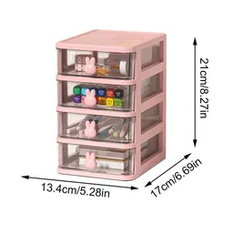 house of quirk 4 Tier Transparent Cosmetic Multi-Layer Jewelry Box image 3