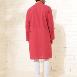 fabindia Men Striped Slim Fit Long Kurta image 3