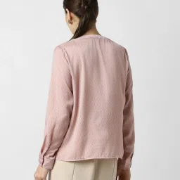 van heusen Women Regular Fit Shirt with Cuffed Sleeves image 3