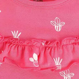 mini klub Girls Floral Print Cotton A-Line Dress image 3