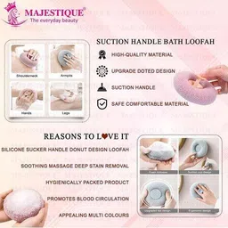 majestique Women Ball Loofah with Suction Handle image 3