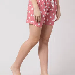 hive 91 Polka-Dot Print Mid Rise Hot Shorts image 3