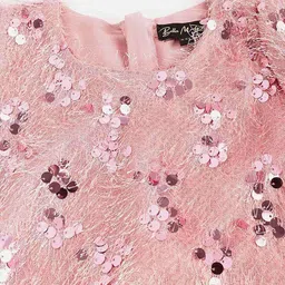 bella moda Embellished Round-Neck Dress with Sling Bag image 3
