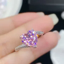 designs & you Silver-Plated American Diamond-Studded Ring image 3