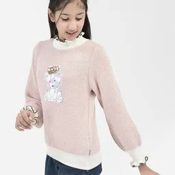 crimsoune club Embroidered Pullover with Ribbed Hem image 3